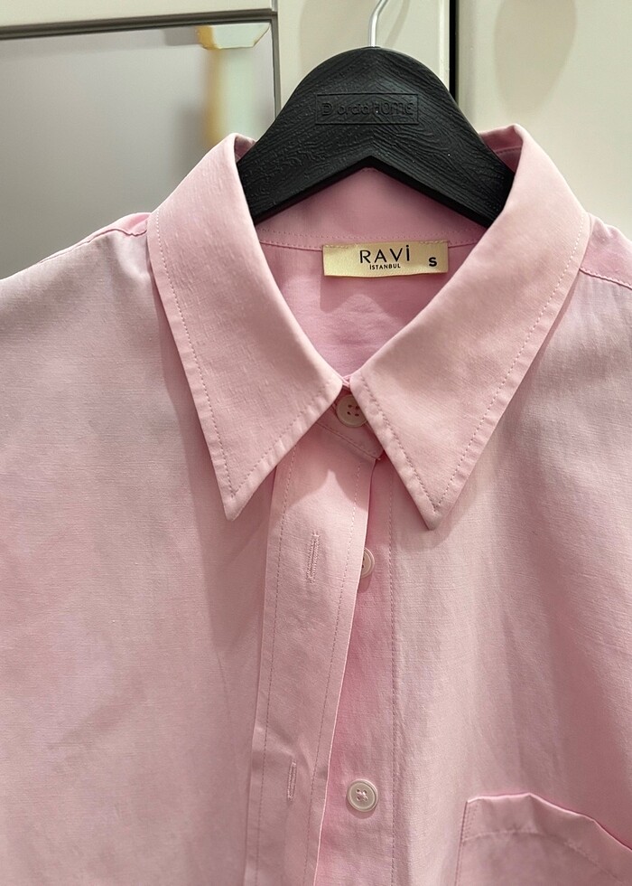 Pamuklu pembe gömlek - Görsel 3