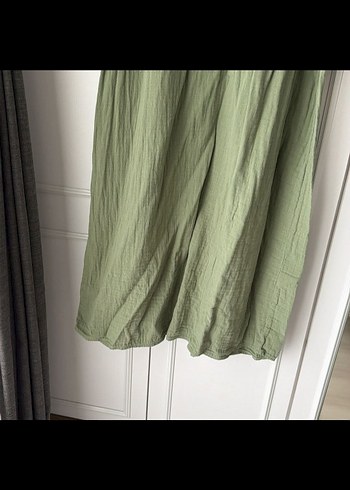 Düğmeli Uzun Kesim Bohem muslinelbisr - Görsel 4