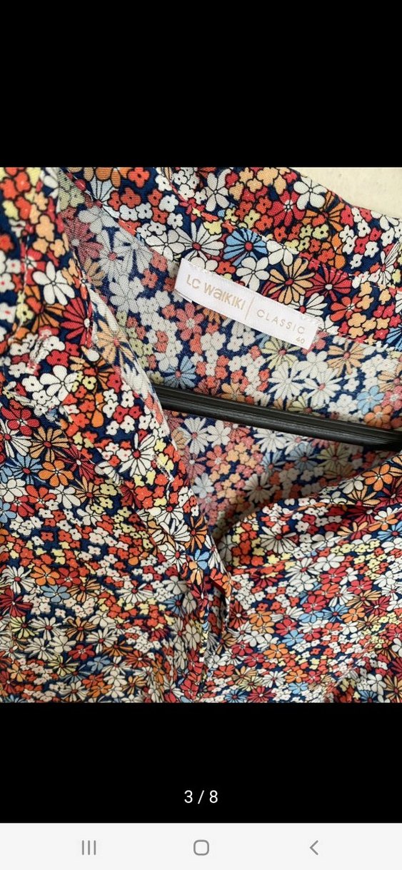 Çiçek Desenli Uzun Kollu Bohem Elbise - Görsel 3