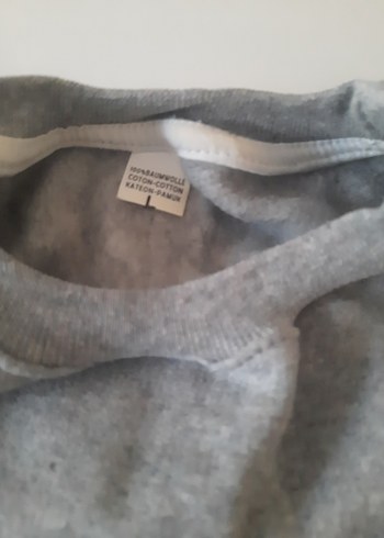 Gri Baskılı Bel Detaylı Sokak Stili swit - Görsel 4