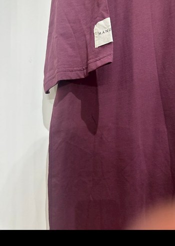 Manuka bordo Kemerli Uzun Kollu Uzun Elbise - Görsel 4