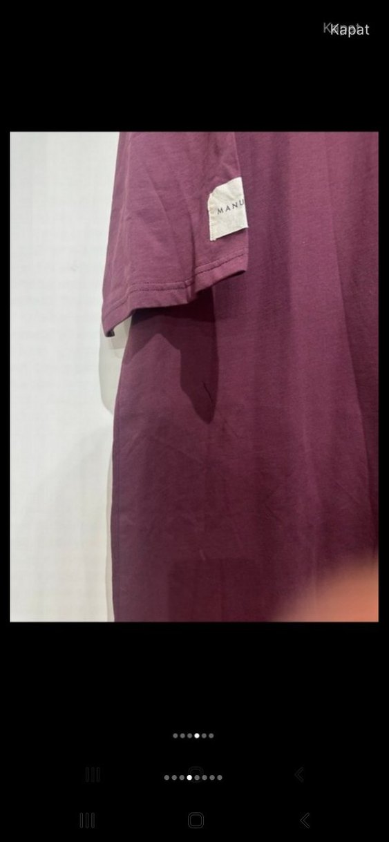 manuka bordo Uzun Kollu Kuşaklı Kadın Elbise - Görsel 4