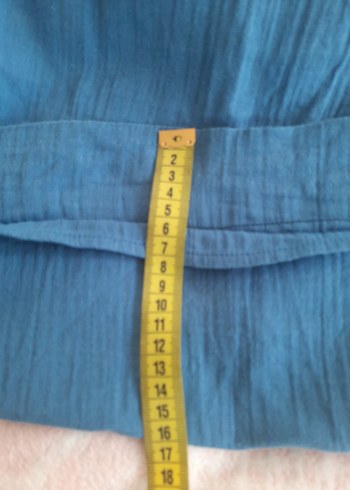 Lcwakiki mavi Keten Uzun Düğmeli Elbise - Görsel 10