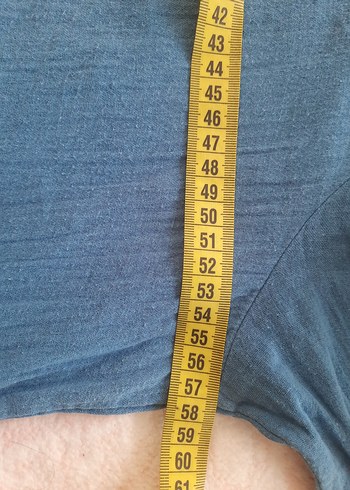 Lcwakiki mavi Keten Uzun Düğmeli Elbise - Görsel 7