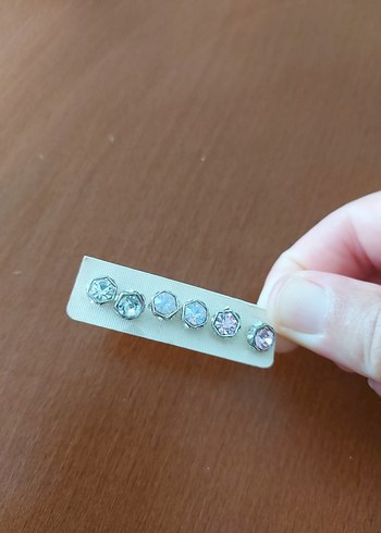 Mini taşlı Bohem Küpe Seti - Görsel 3