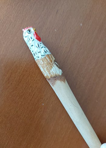 Tavuk Figürlü Beyaz Kalem - Görsel 2