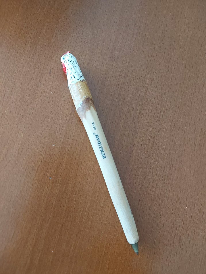 Tavuk Figürlü Beyaz Kalem - Görsel 4