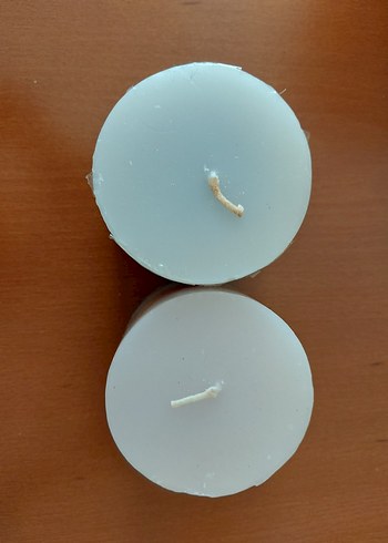 Turkuaz Pastel Renkli Çiçekli Mumlar - Görsel 3