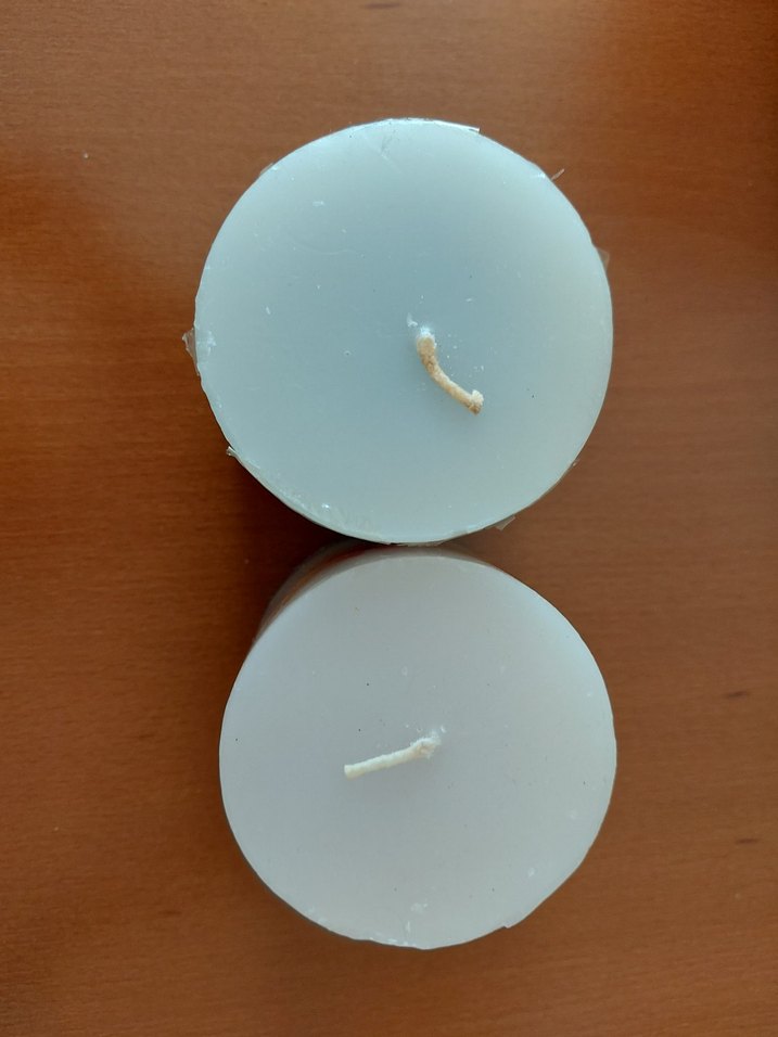 Turkuaz Pastel Renkli Çiçekli Mumlar - Görsel 3