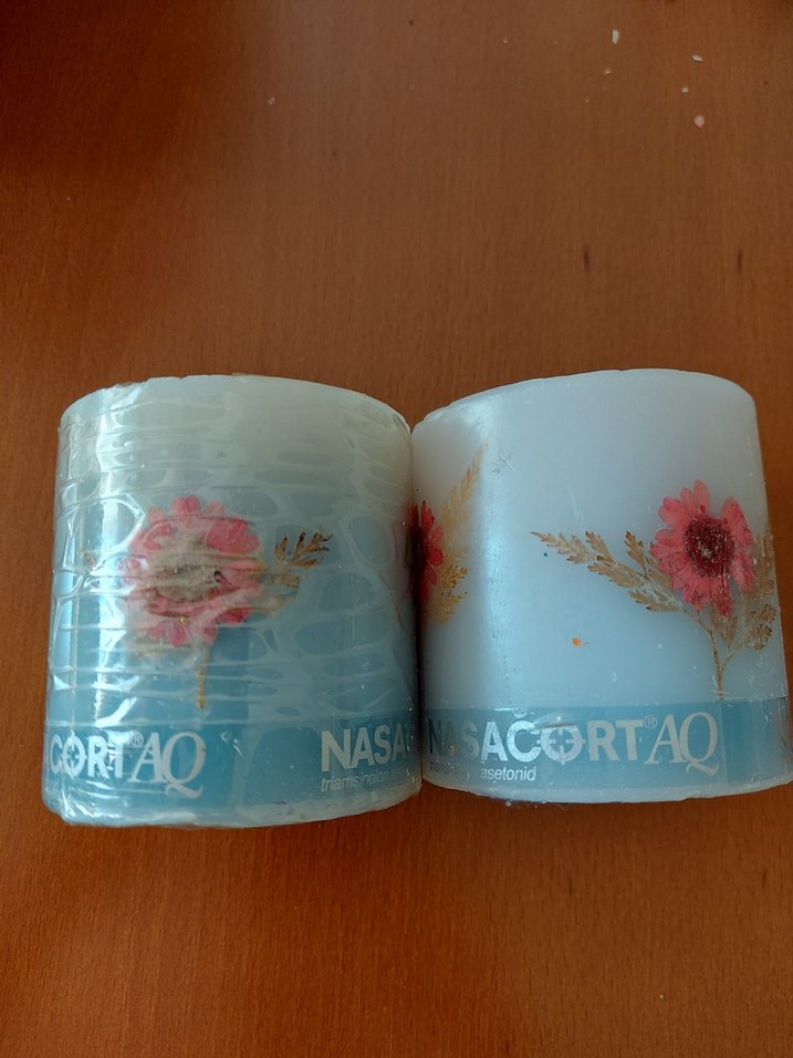 Turkuaz Pastel Renkli Çiçekli Mumlar - Görsel 2