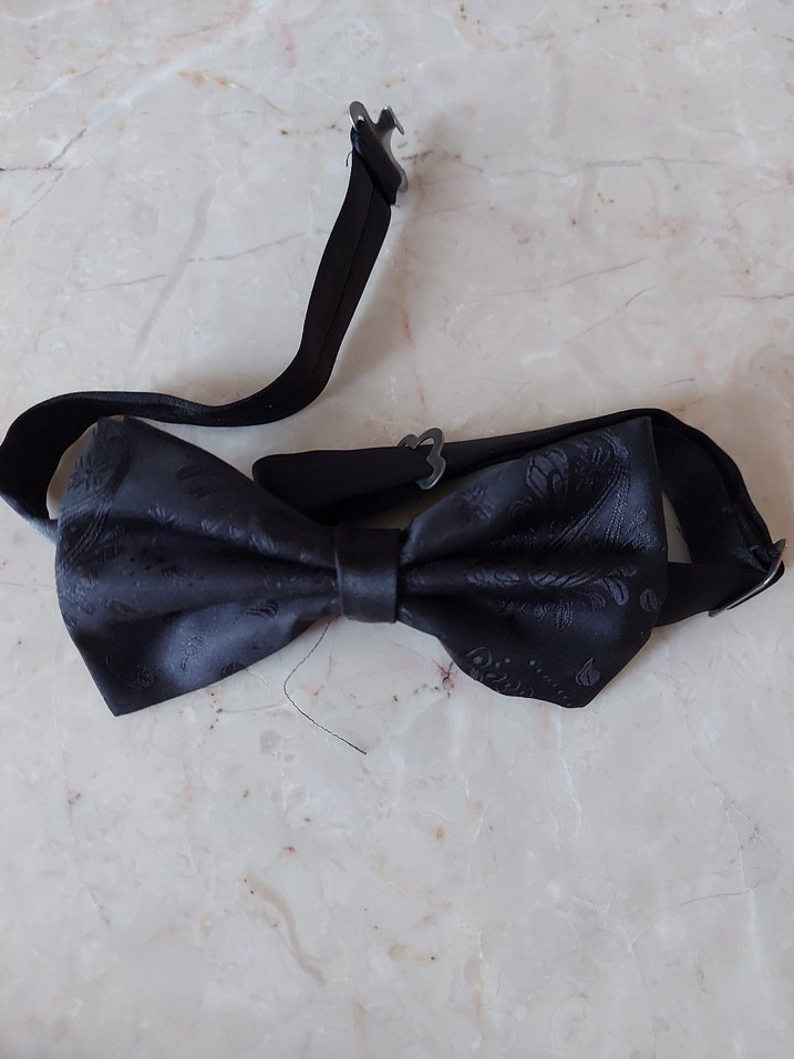 Sarar Klasik Siyah Bağlamalı Erkek Papyon - Görsel 3