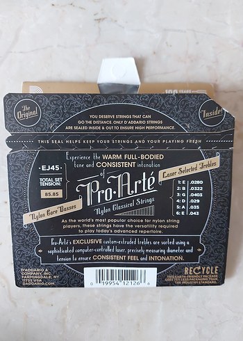 D'Addario Pro.Arté Klasik Gitar Teli EJ45 - Görsel 2