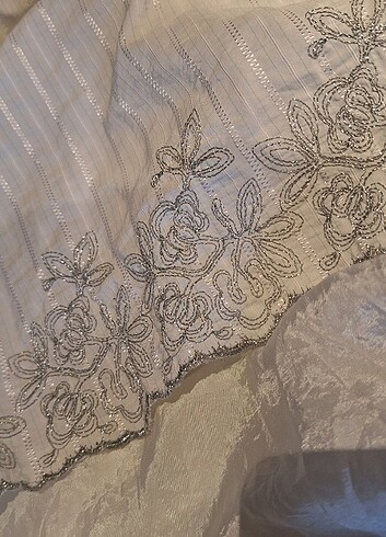 İpekyol gümüş işlemeli şık diz altı elbise - Görsel 10