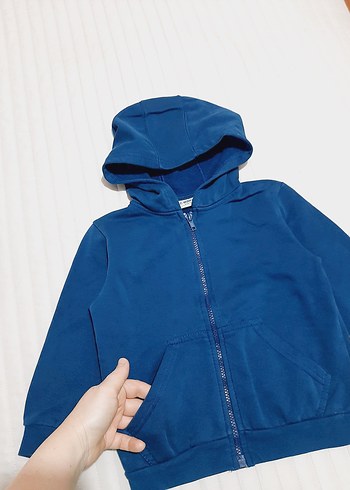 4 Yaş Beden Çocuk Kapüşonlu Fermuarlı Sweatshirt hırka