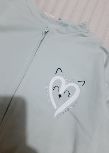 5 Yaş Beden Kız Çocuk Fermuarlı Sweatshirt ve Eşofman takımı