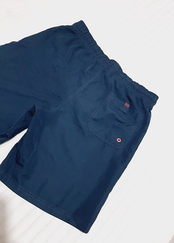 Erkek Mavi Mini Rahat Kesim deniz Şortu - Görsel 7