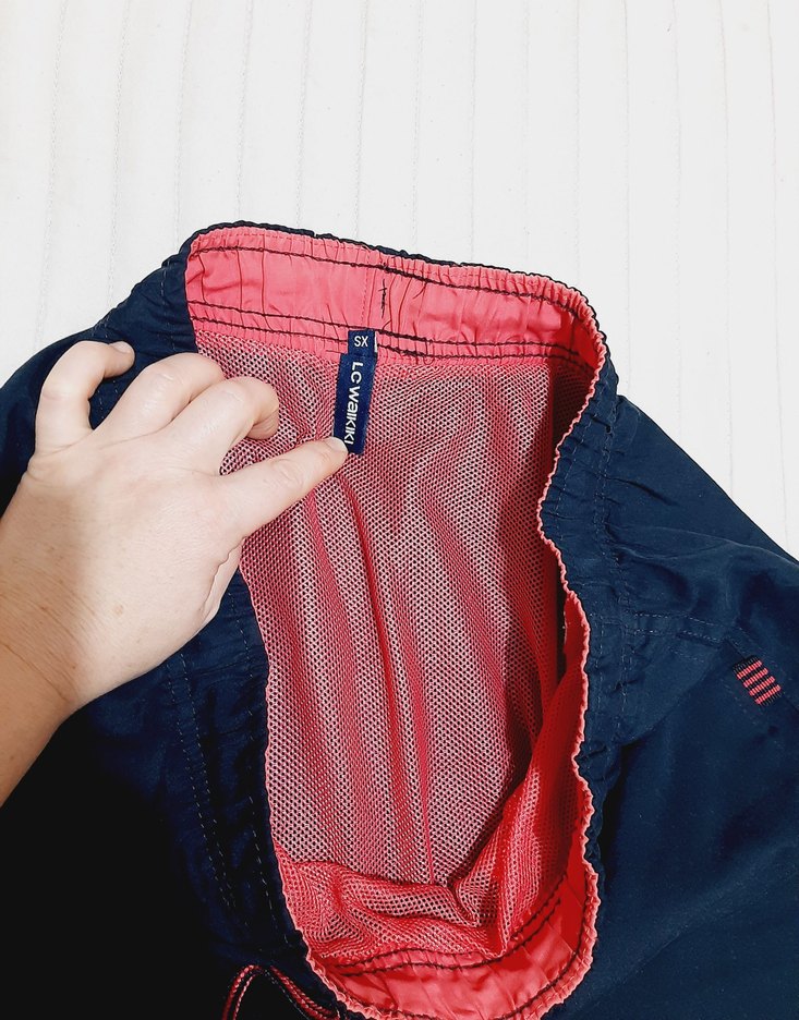 Erkek Mavi Mini Rahat Kesim deniz Şortu - Görsel 4