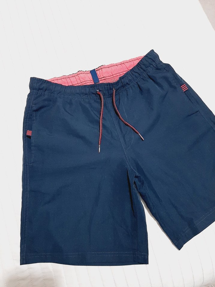 Erkek Mavi Mini Rahat Kesim deniz Şortu - Görsel 2