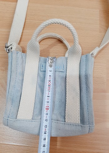 Pastel Mavi Denim Çanta Zara - Görsel 4