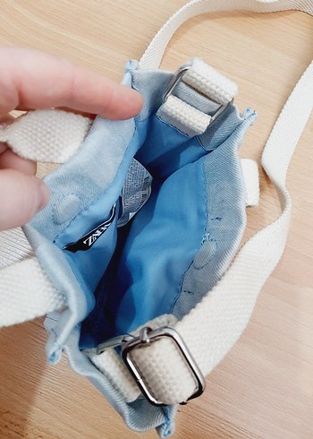 Pastel Mavi Denim Çanta Zara - Görsel 7