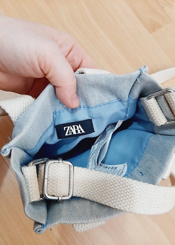 Pastel Mavi Denim Çanta Zara - Görsel 8