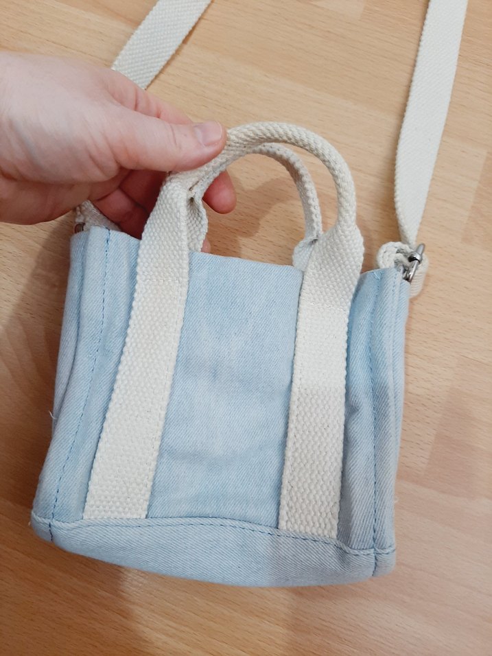 Pastel Mavi Denim Çanta Zara - Görsel 3