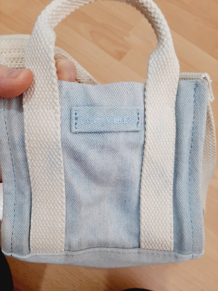 Pastel Mavi Denim Çanta Zara - Görsel 2