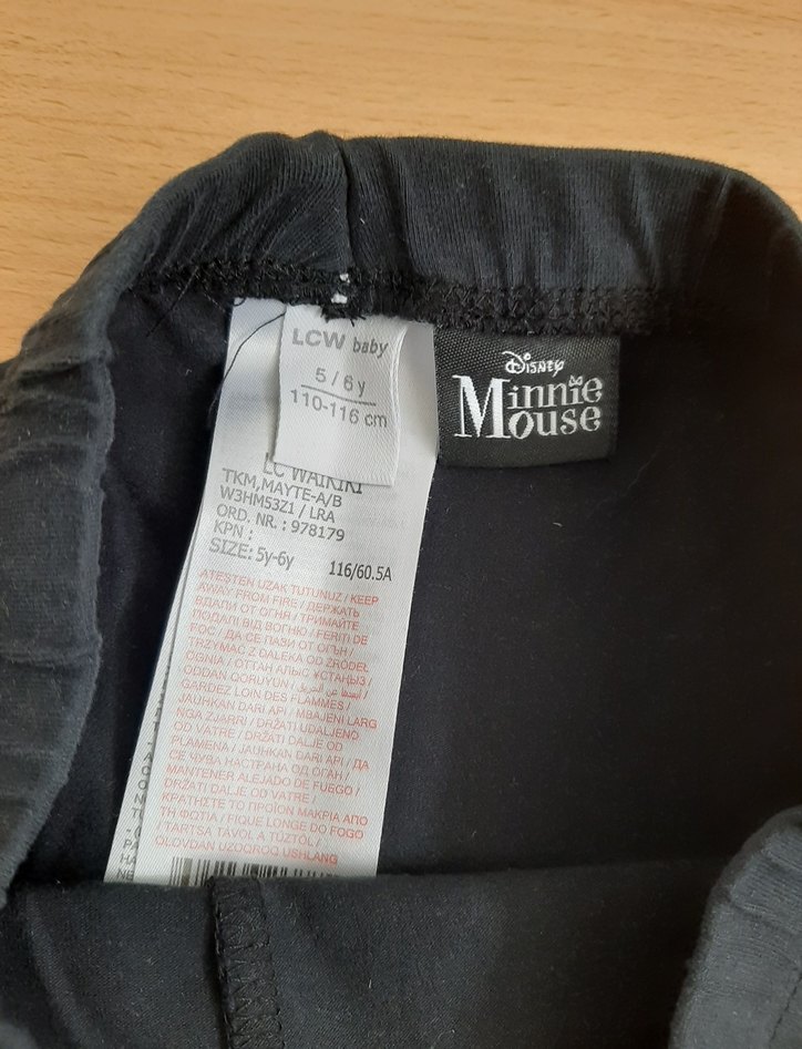 Siyah Kız Çocuk penye Tayt Lcwaykiki - Görsel 3