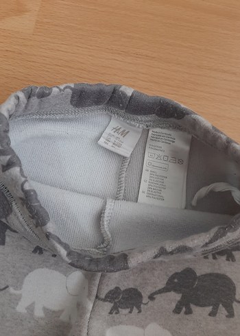 Gri Fil Desenli bebek Tayt H&M - Görsel 3