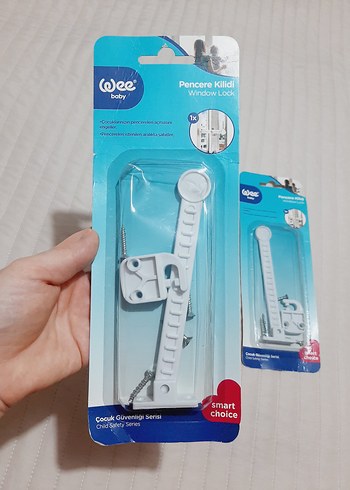 Çocuk Güvenlik Pencere Kilidi Beyaz - Görsel 2