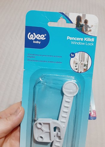 Çocuk Güvenlik Pencere Kilidi Beyaz - Görsel 4