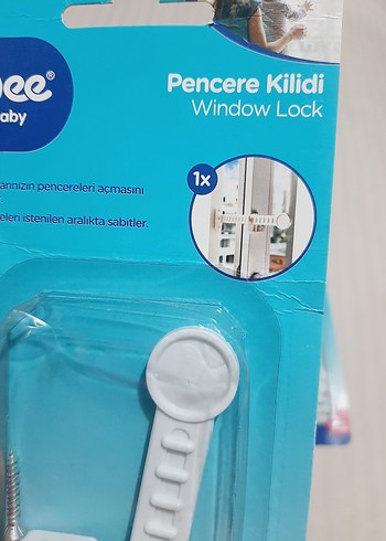 Çocuk Güvenlik Pencere Kilidi Beyaz - Görsel 5