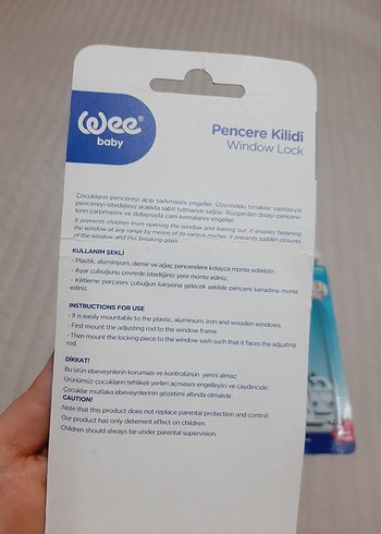 Çocuk Güvenlik Pencere Kilidi Beyaz - Görsel 6