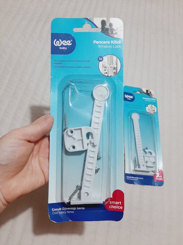 Çocuk Güvenlik Pencere Kilidi Beyaz - Görsel 2
