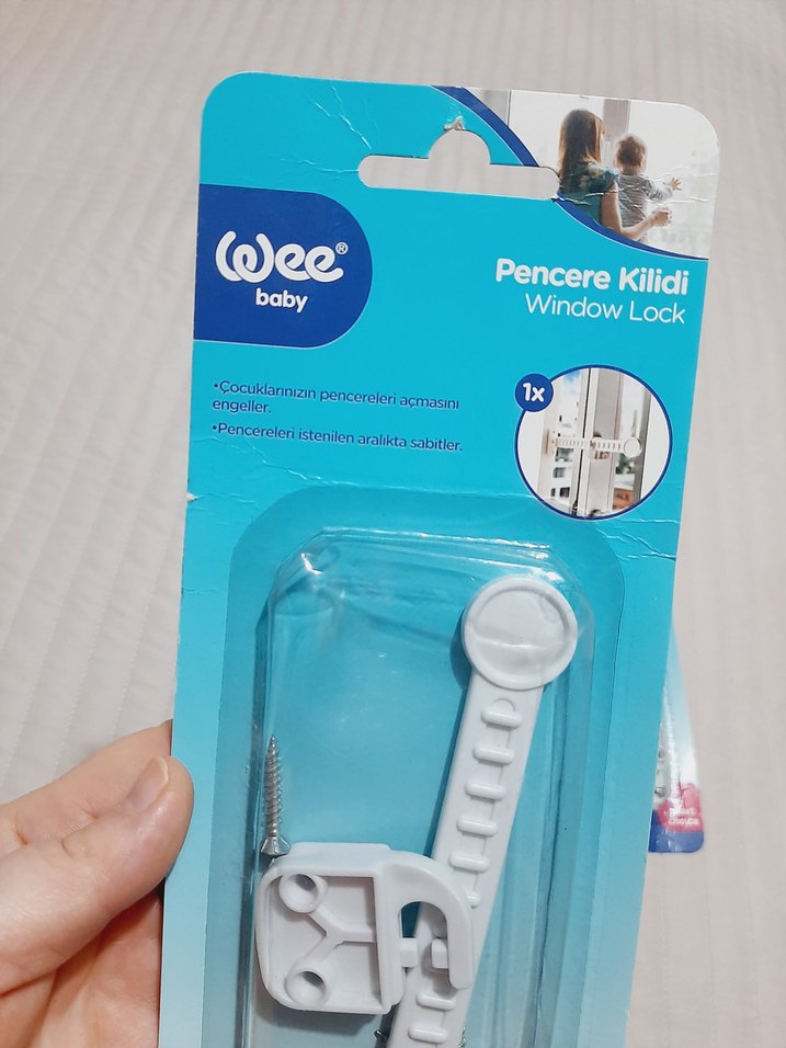 Çocuk Güvenlik Pencere Kilidi Beyaz - Görsel 4