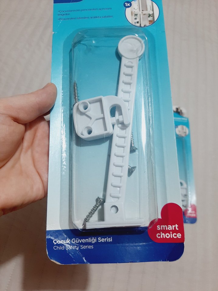 Çocuk Güvenlik Pencere Kilidi Beyaz - Görsel 3