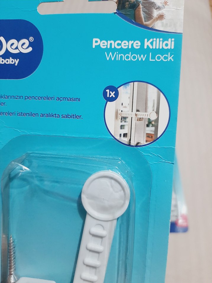 Çocuk Güvenlik Pencere Kilidi Beyaz - Görsel 5