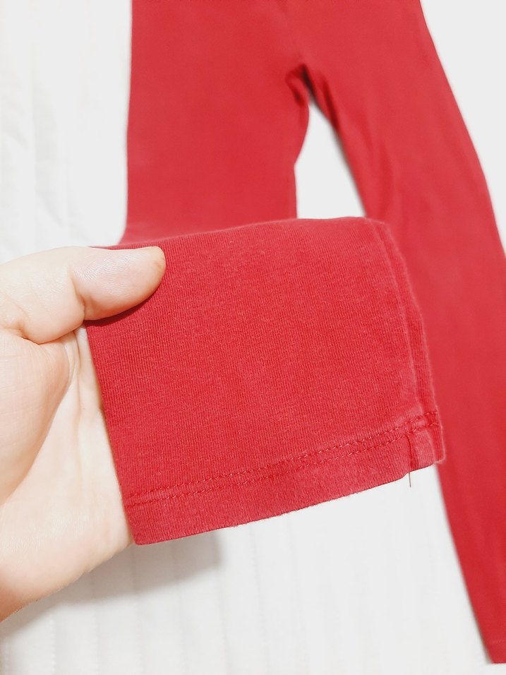 Kız Çocuk Kırmızı Elastik Bel Tayt - Görsel 2