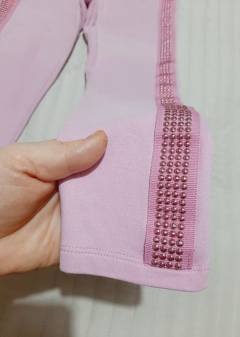 Nakışlı Pembe Kız Taytı Original Marines - Görsel 2