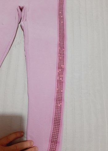 Nakışlı Pembe Kız Taytı Original Marines - Görsel 3