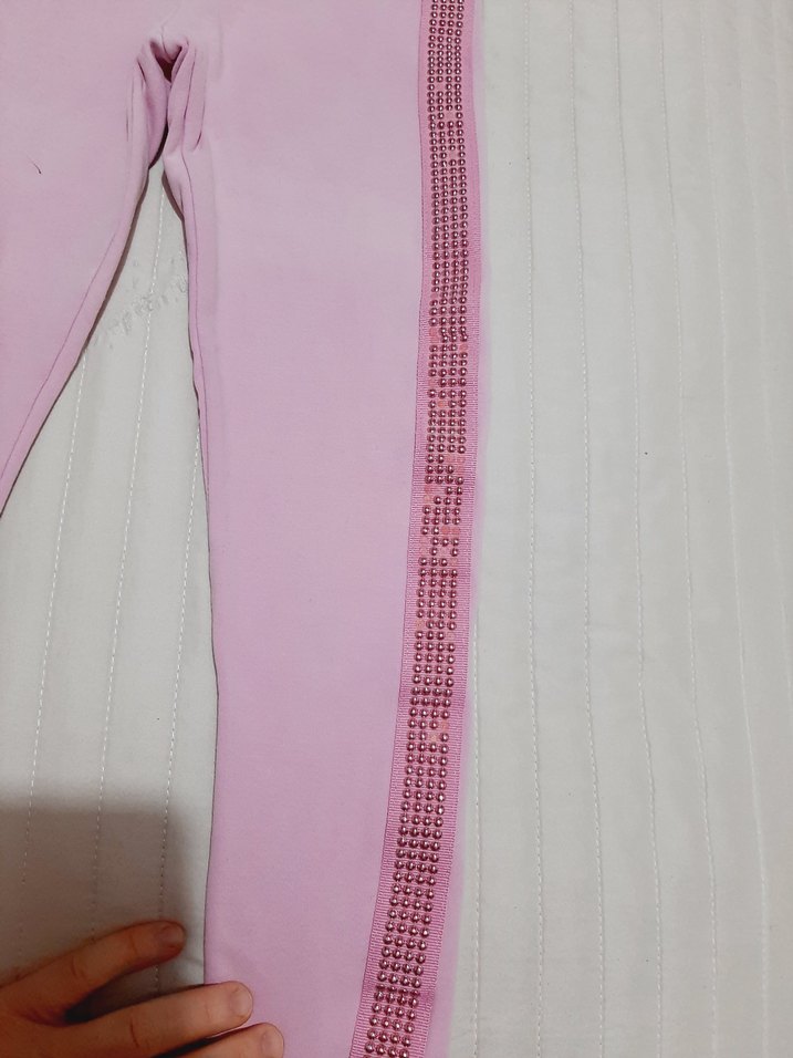 Nakışlı Pembe Kız Taytı Original Marines - Görsel 3