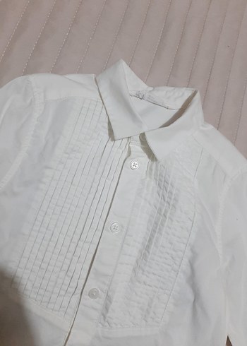 Beyaz kız Çocuk Uzun Kollu Gömlek H&M - Görsel 4