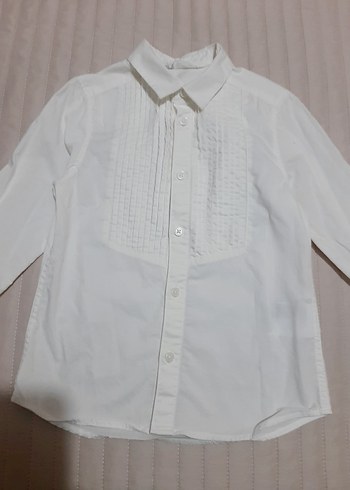 Beyaz kız Çocuk Uzun Kollu Gömlek H&M - Görsel 3