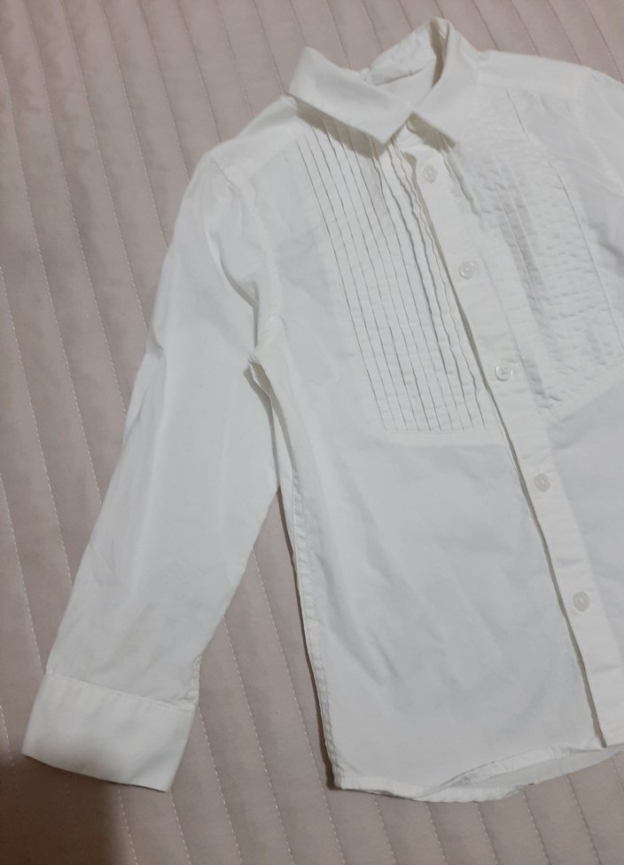 Beyaz kız Çocuk Uzun Kollu Gömlek H&M - Görsel 2