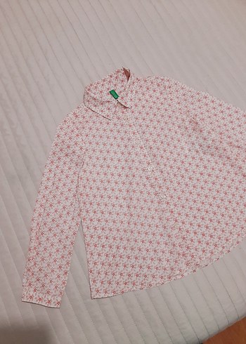 Benetton orjinal sıfır kız çocuk gömlek - Görsel 2