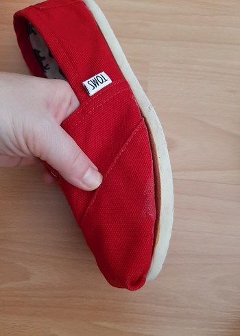 Kadın Kırmızı Dolgu Topuk Espadril Toms - Görsel 7