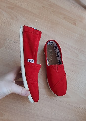 Kadın Kırmızı Dolgu Topuk Espadril Toms - Görsel 2
