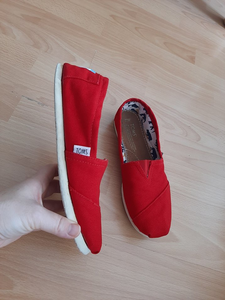 Kadın Kırmızı Dolgu Topuk Espadril Toms - Görsel 2