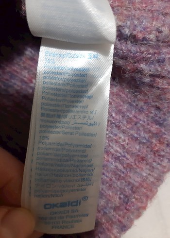 Mor Pastel Örgü Kadın Bere ve boyunluk Okaidi - Görsel 6