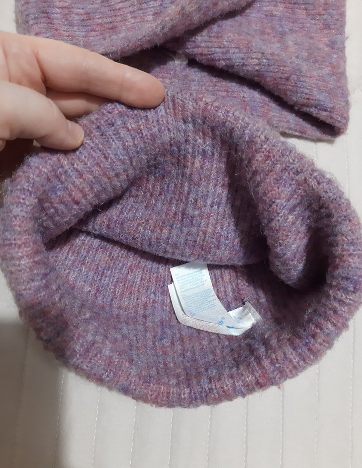 Mor Pastel Örgü Kadın Bere ve boyunluk Okaidi - Görsel 4